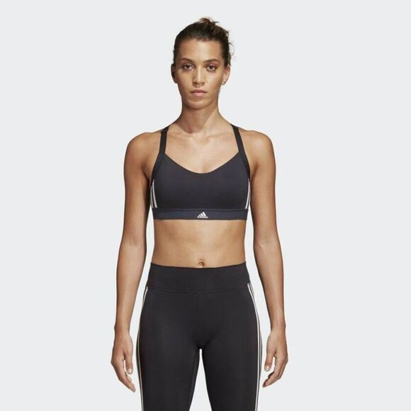 Adidas DT2747 Size 36DD Black 3-Stripe All Me Perfect Fit Cup Size Bra - Picture 1 of 4